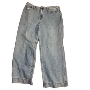 Madewell Super Wide Leg Jeans Women's Size 33 Light Wash‎ Denim